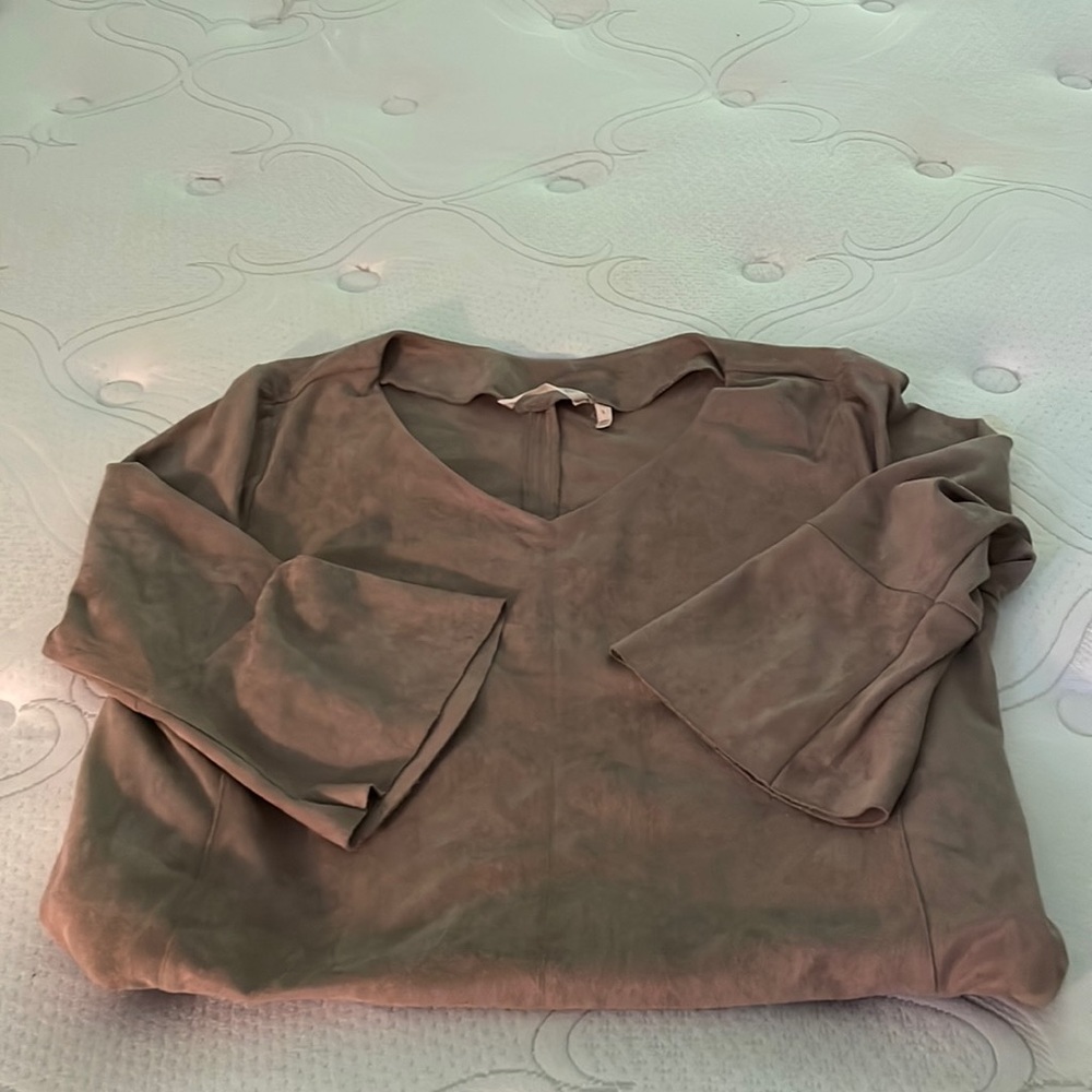 Taupe Soft Surroundings microsuede tunic